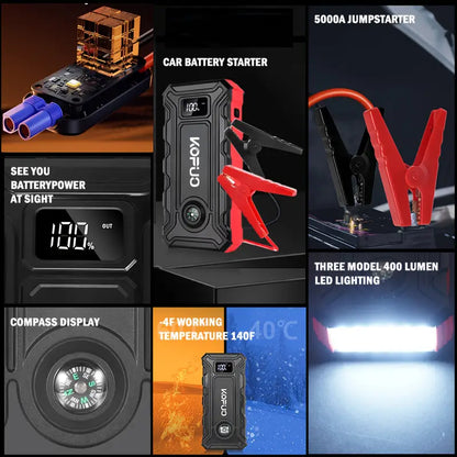 Portable Car Jump Starter & Emergency Power Bank 🔋🚗