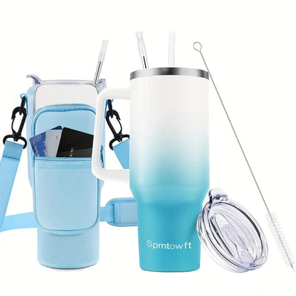 Insulated Tumbler with Handle & Carrier Bag 40 oz