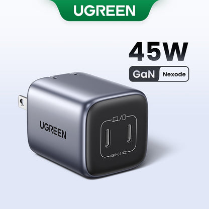 ⚡ UGREEN 45W GaN Fast Charger – Compact Power for Your Everyday Devices | USB-C PD 3.0 Wall Adapter for iPhone, Samsung & More (US Plug)
